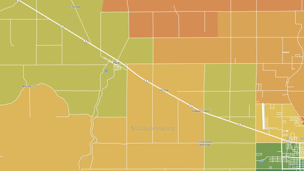 Pace, MS Map of Drug-Related Crime Rates
