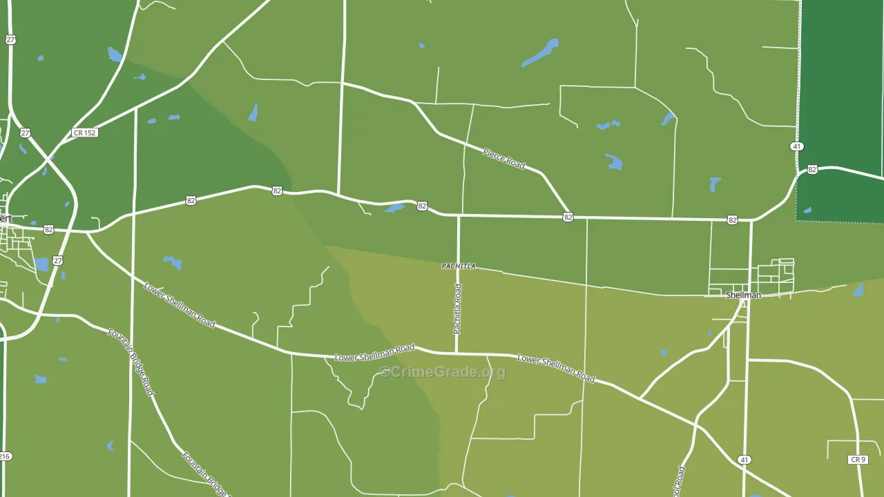 Pachitla, GA Map of Drug-Related Crime Rates