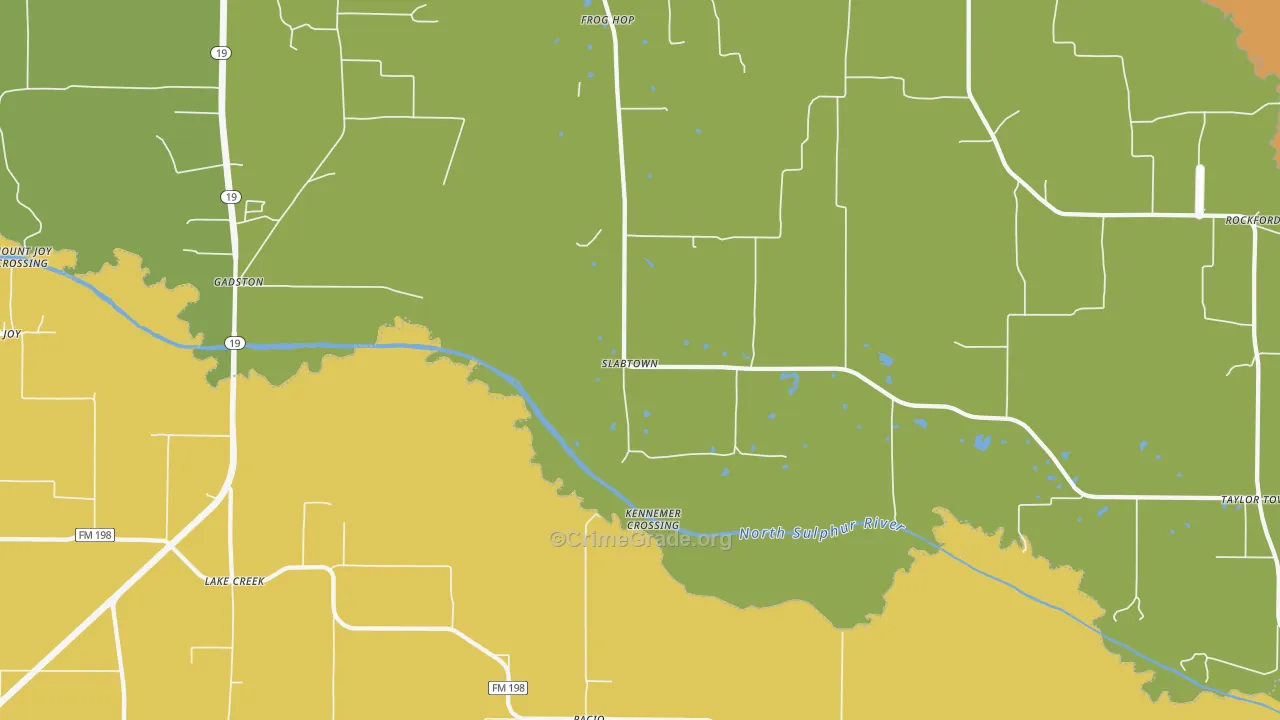 Pacio, TX Map of Drug-Related Crime Rates