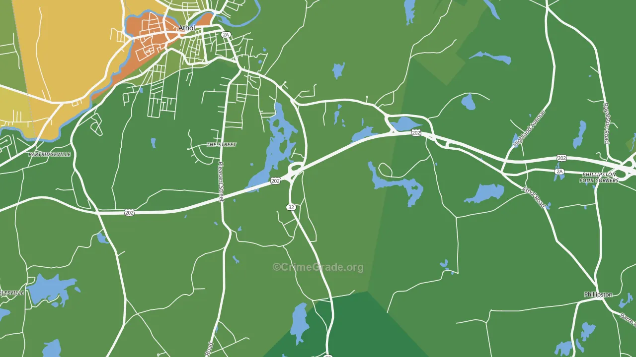 Packard Heights, MA Map of Drug-Related Crime Rates
