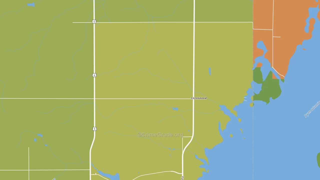 Padanaram, OH Map of Drug-Related Crime Rates