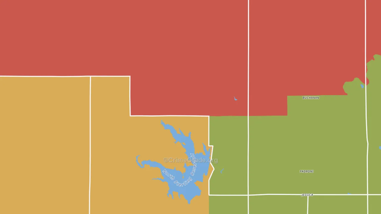 Padroni, CO Map of Drug-Related Crime Rates