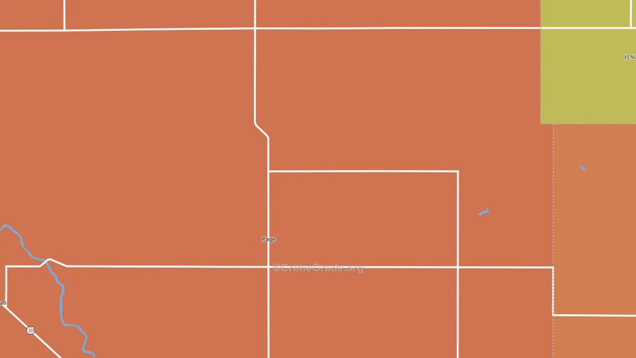 Page, NE Map of Drug-Related Crime Rates