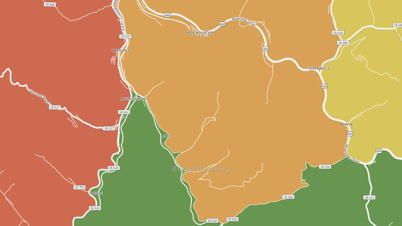 Page, VA Map of Drug-Related Crime Rates