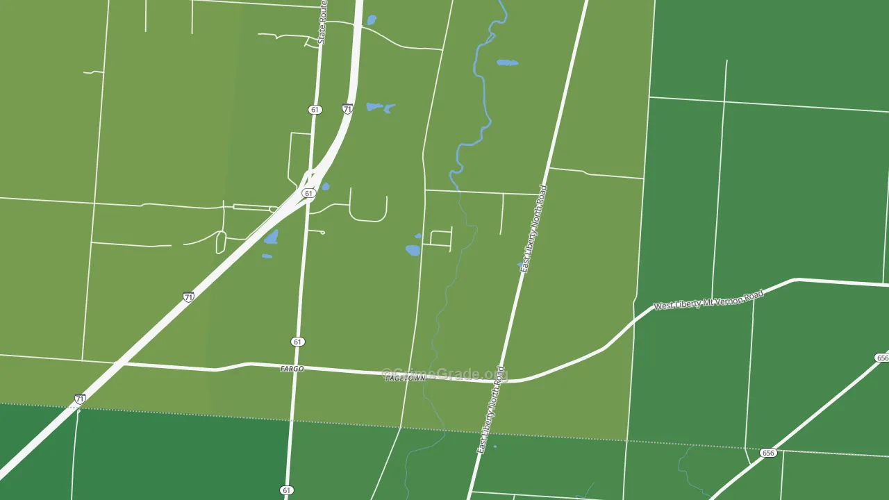 Pagetown, OH Map of Drug-Related Crime Rates