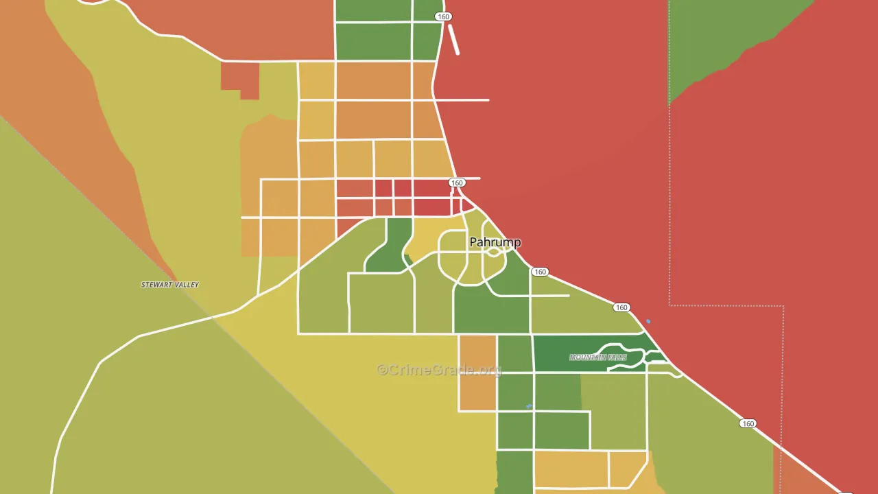Pahrump, NV Map of Drug-Related Crime Rates