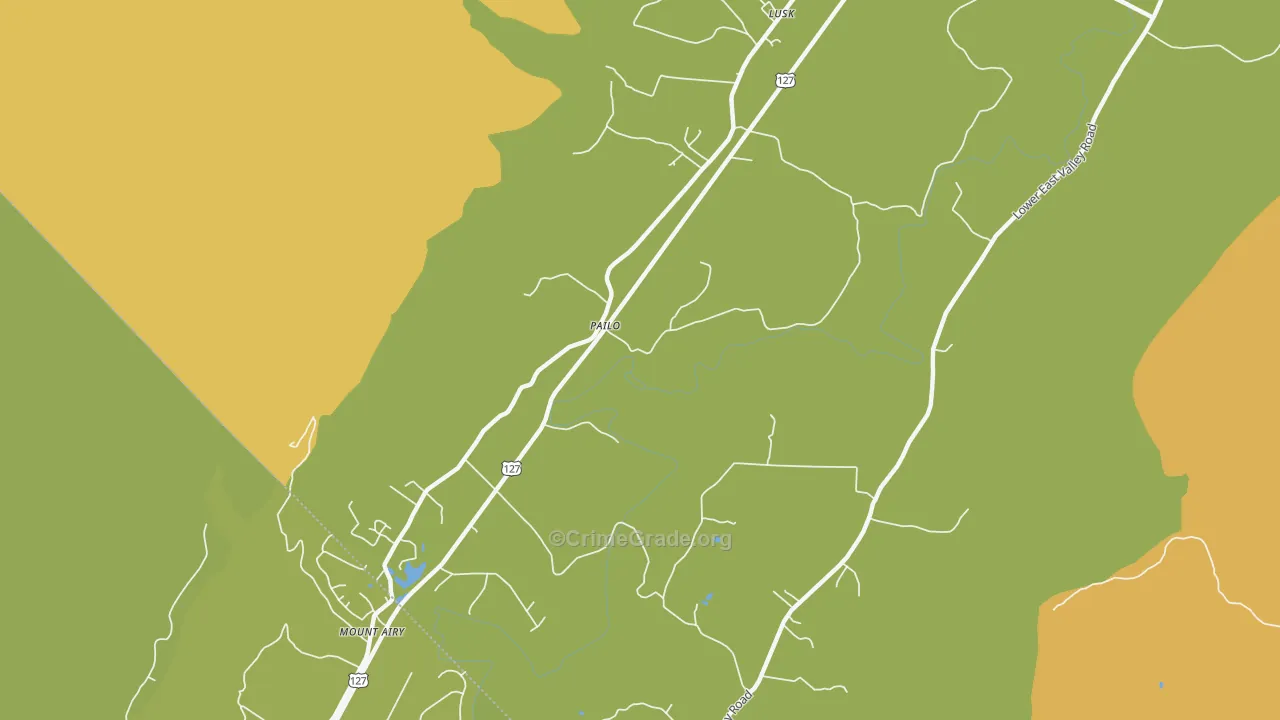 Pailo, TN Map of Drug-Related Crime Rates