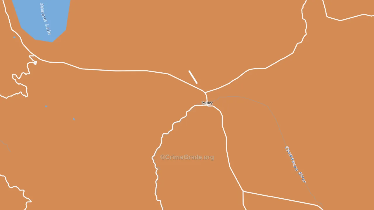 Paisley, OR Map of Drug-Related Crime Rates