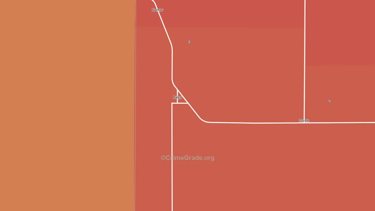 Palco, KS Map of Drug-Related Crime Rates