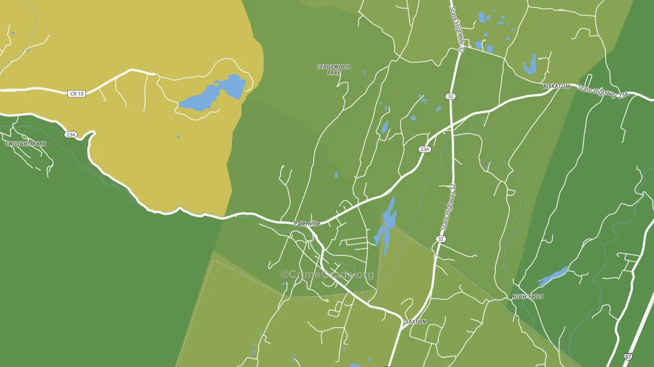 Palenville, NY Map of Drug-Related Crime Rates