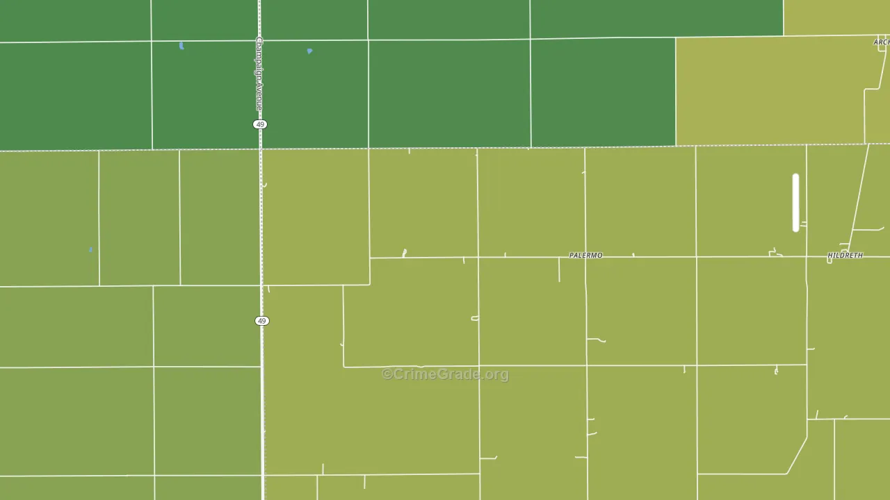 Palermo, IL Map of Drug-Related Crime Rates