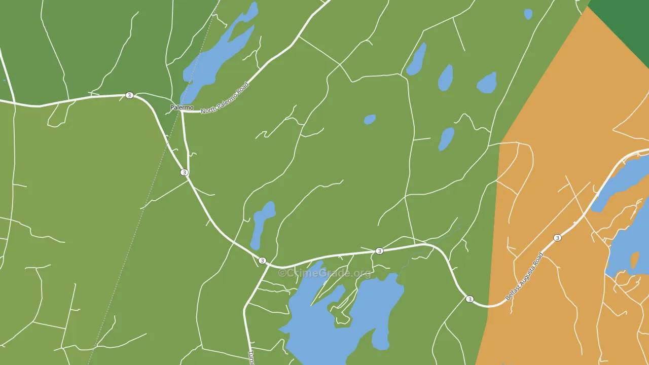 Palermo, ME Map of Drug-Related Crime Rates