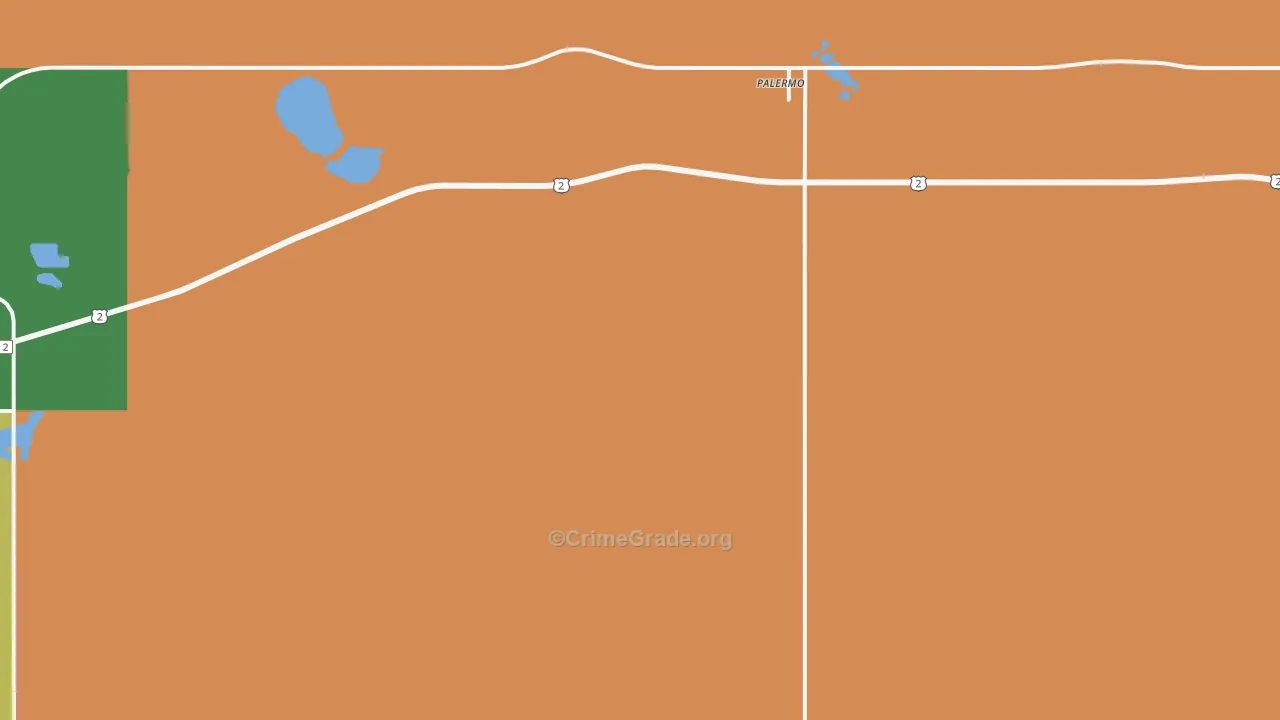 Palermo, ND Map of Drug-Related Crime Rates