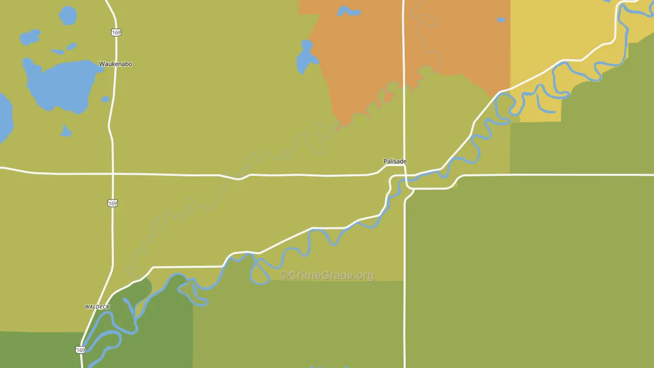Palisade, MN Map of Drug-Related Crime Rates