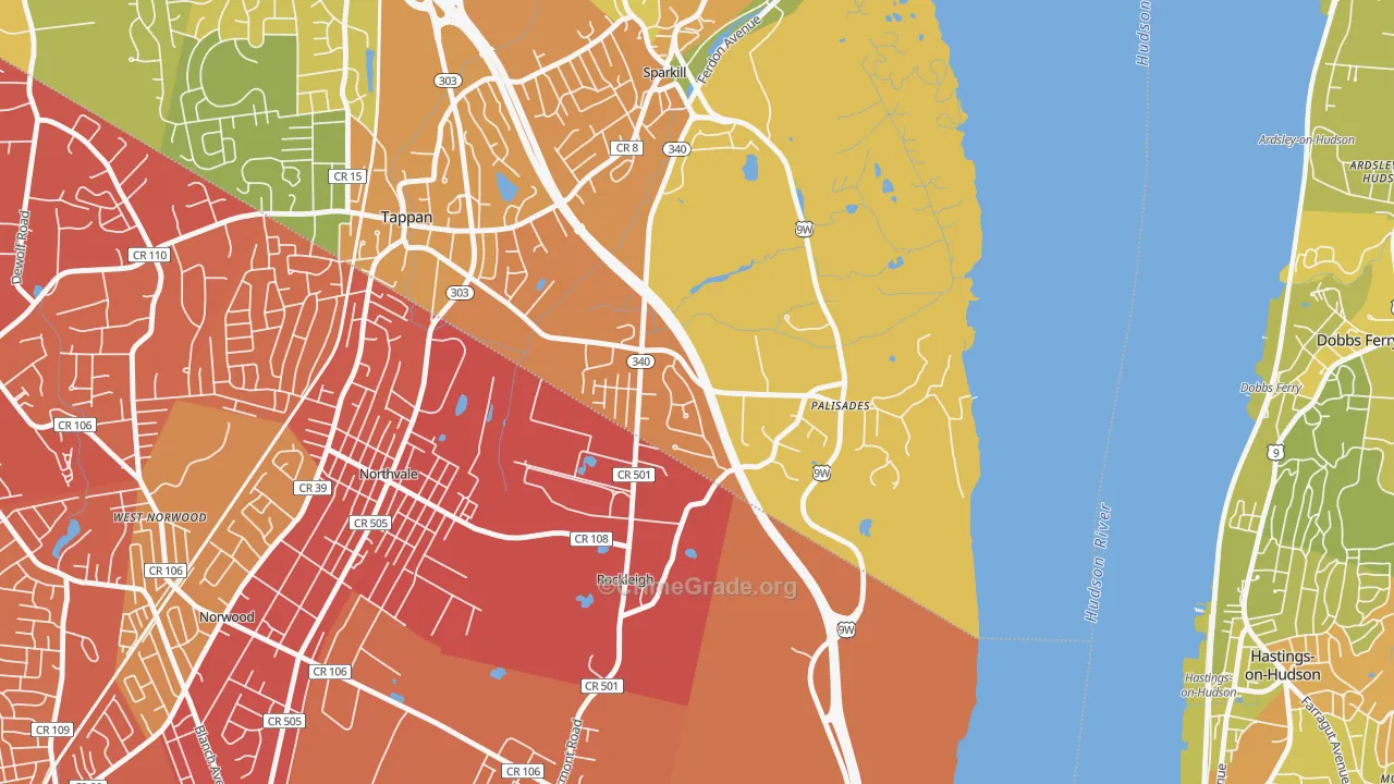 Palisades, NY Map of Drug-Related Crime Rates