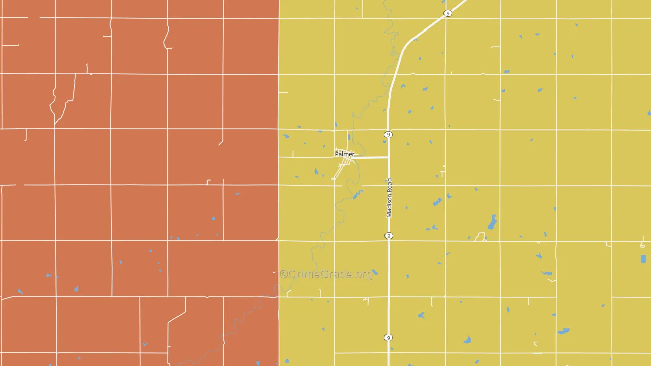 Palmer, KS Map of Drug-Related Crime Rates