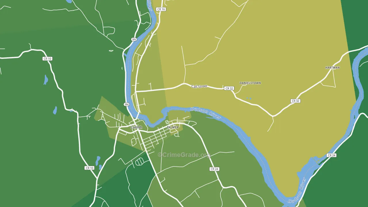 Palmer, NY Map of Drug-Related Crime Rates