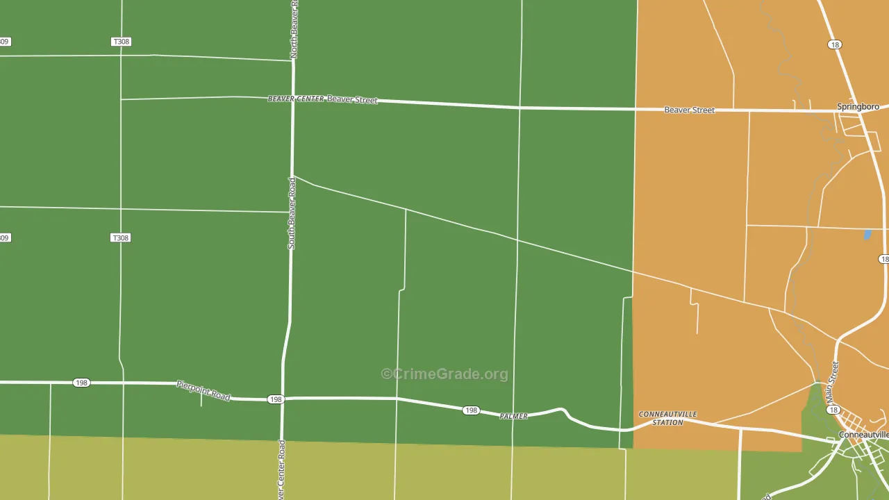 Palmer, PA Map of Drug-Related Crime Rates