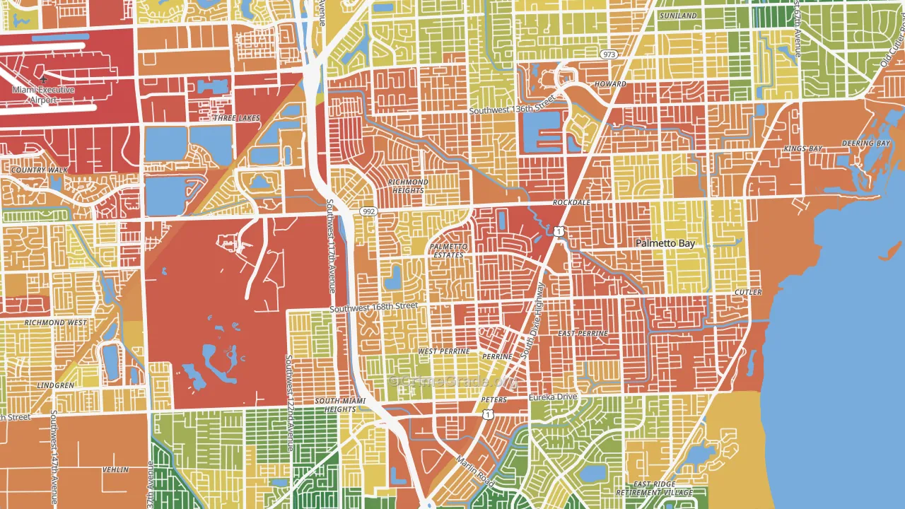 Palmetto Estates, FL Map of Drug-Related Crime Rates