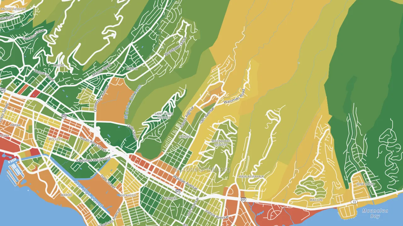 Palolo, Honolulu, HI Map of Drug-Related Crime Rates