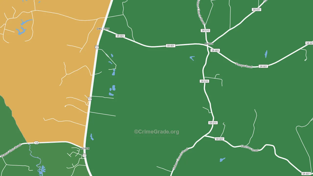 Pampa, VA Map of Drug-Related Crime Rates