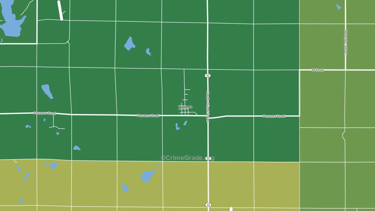Panama, NE Map of Drug-Related Crime Rates