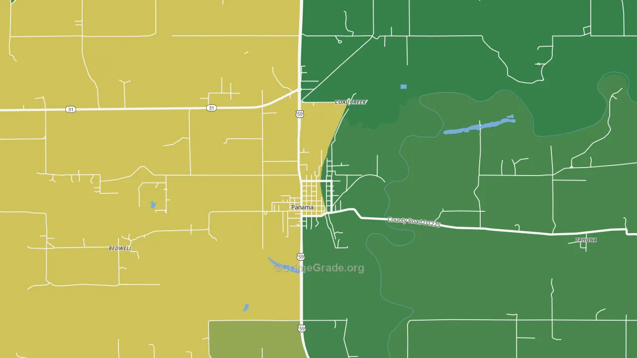 Panama, OK Map of Drug-Related Crime Rates