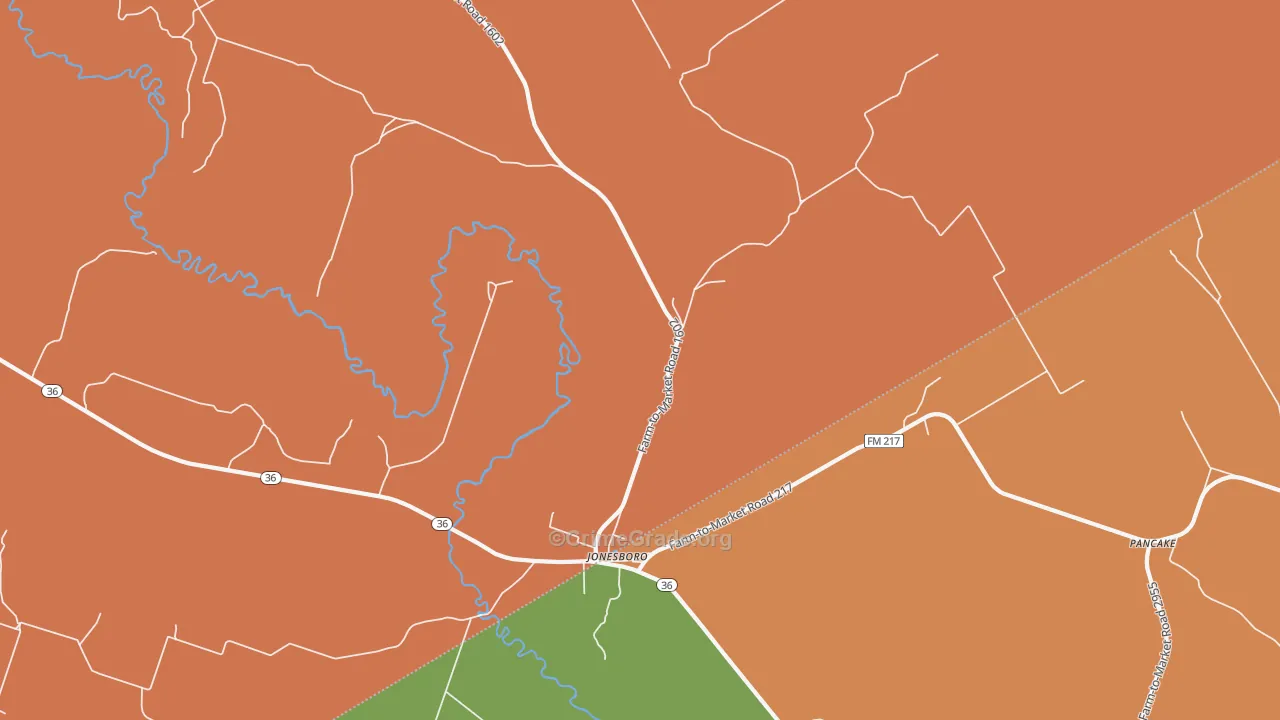 Pancake, TX Map of Drug-Related Crime Rates