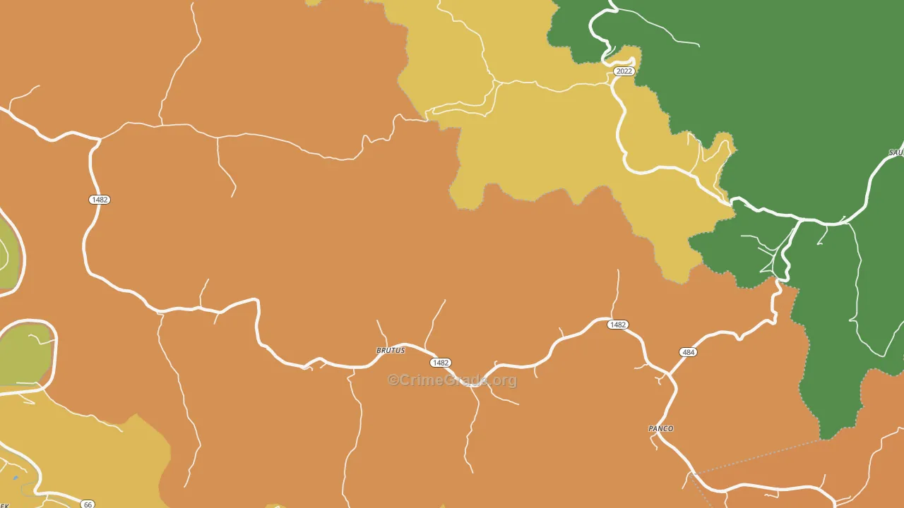 Panco, KY Map of Drug-Related Crime Rates