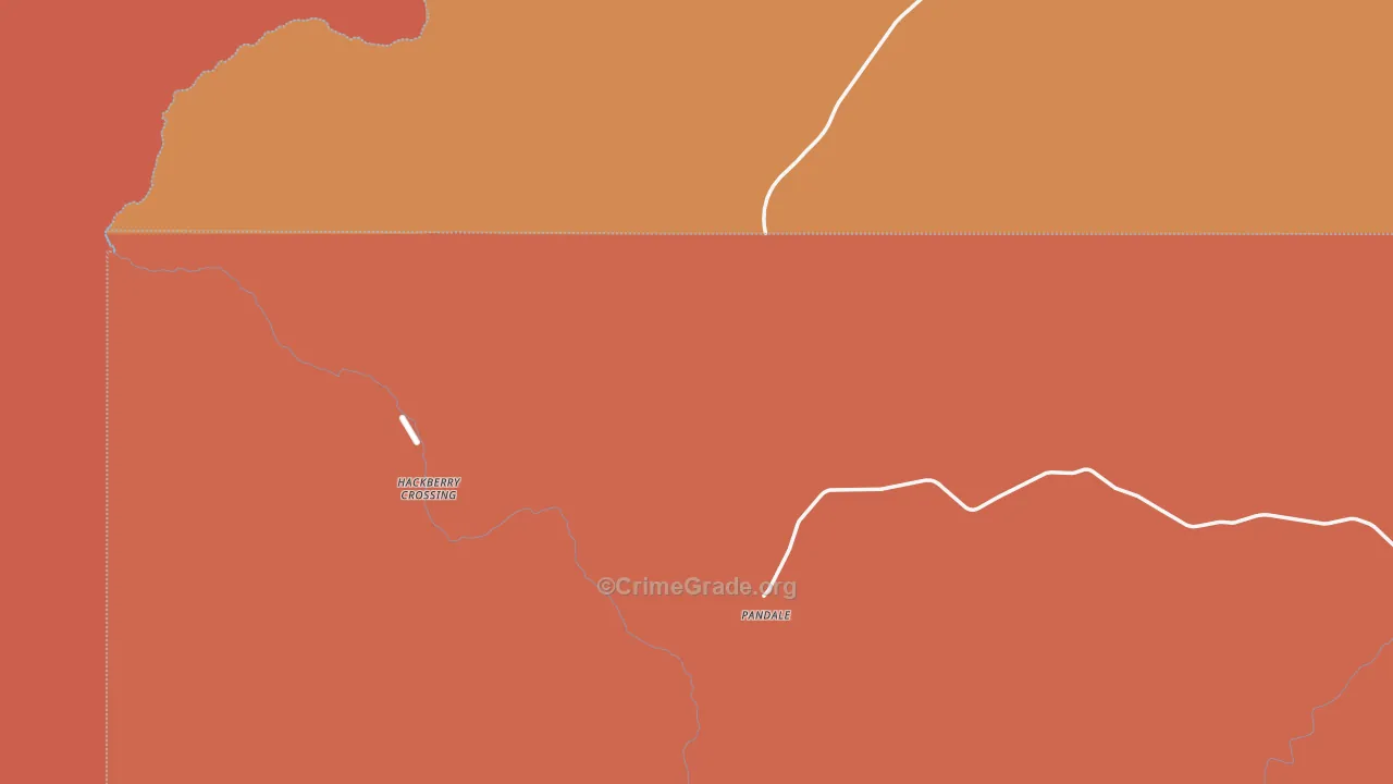 Pandale, TX Map of Drug-Related Crime Rates