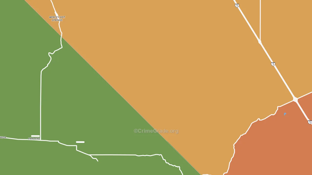 Panoche, CA Map of Drug-Related Crime Rates