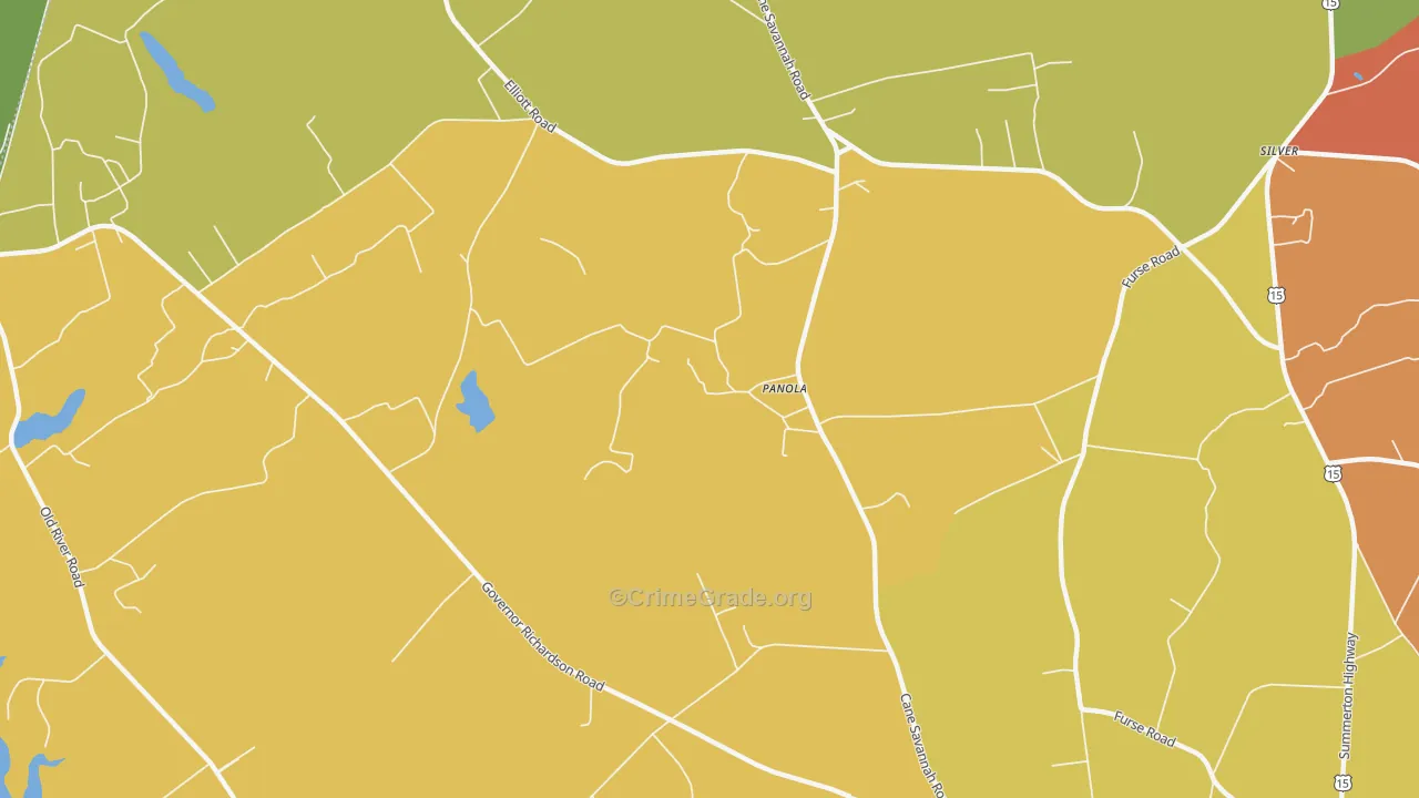 Panola, SC Map of Drug-Related Crime Rates