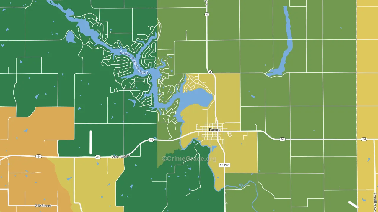 Panora, IA Map of Drug-Related Crime Rates