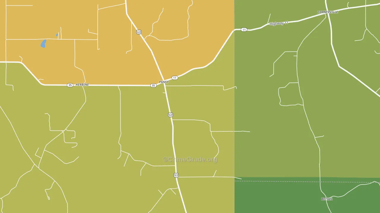Pansy, AR Map of Drug-Related Crime Rates