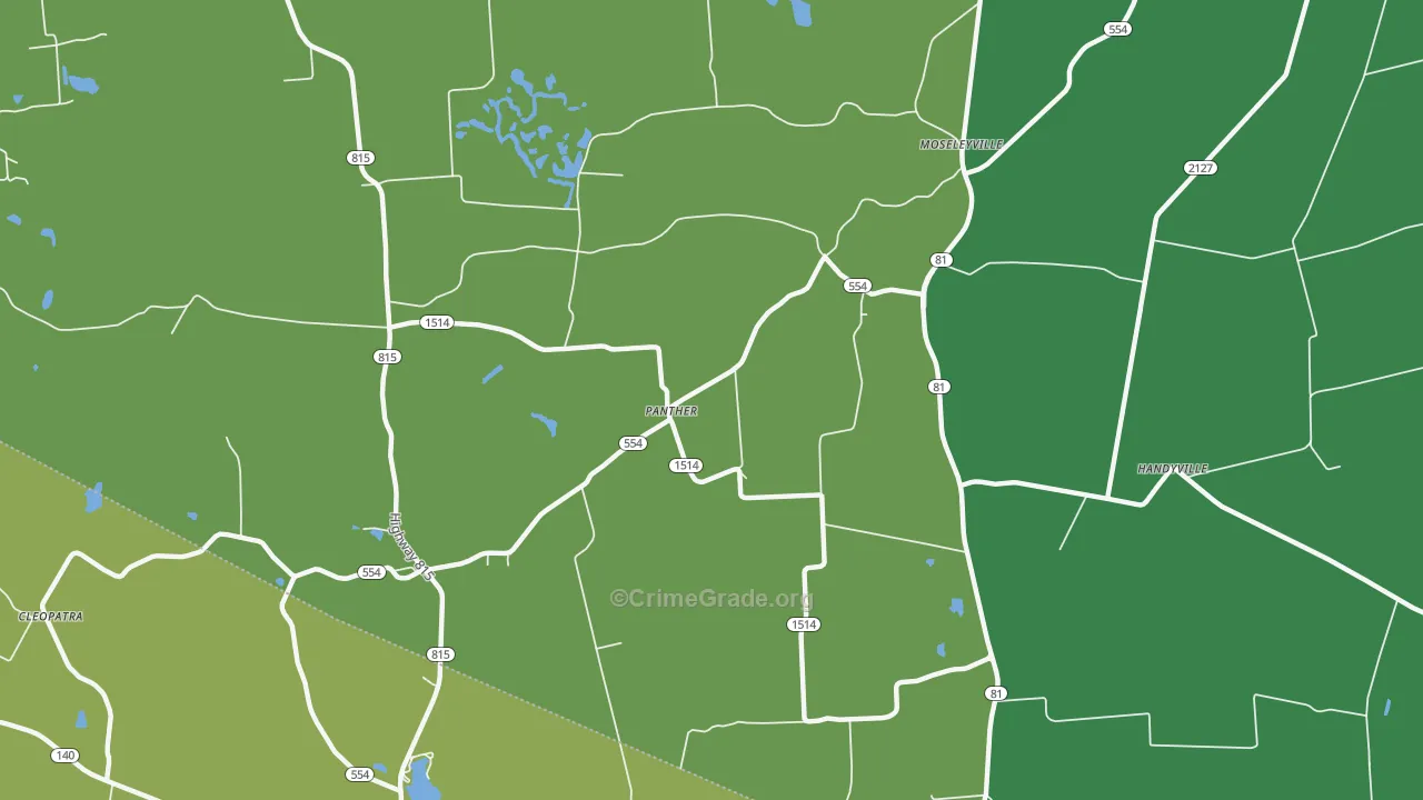 Panther, KY Map of Drug-Related Crime Rates