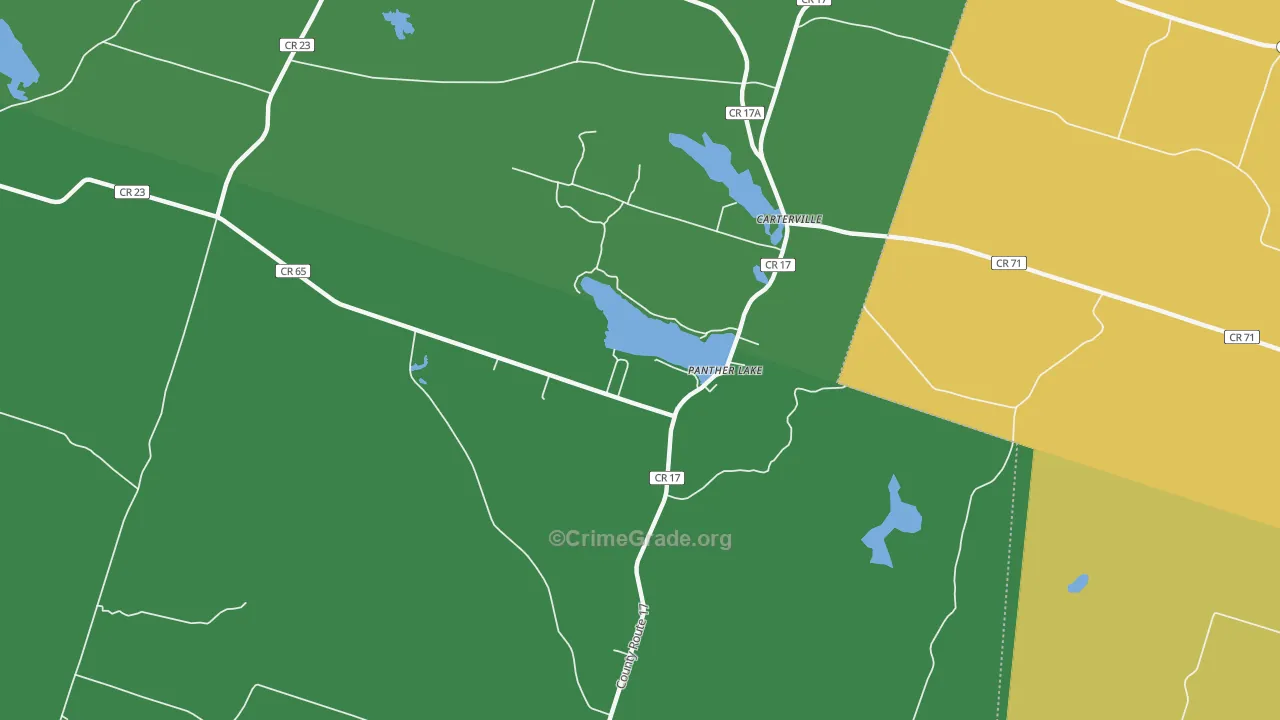 Panther Lake, NY Map of Drug-Related Crime Rates
