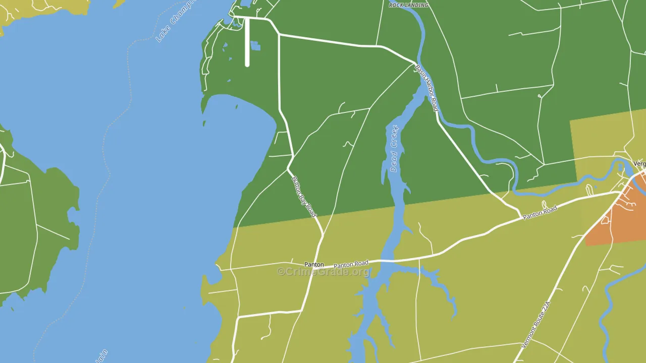 Panton, VT Map of Drug-Related Crime Rates