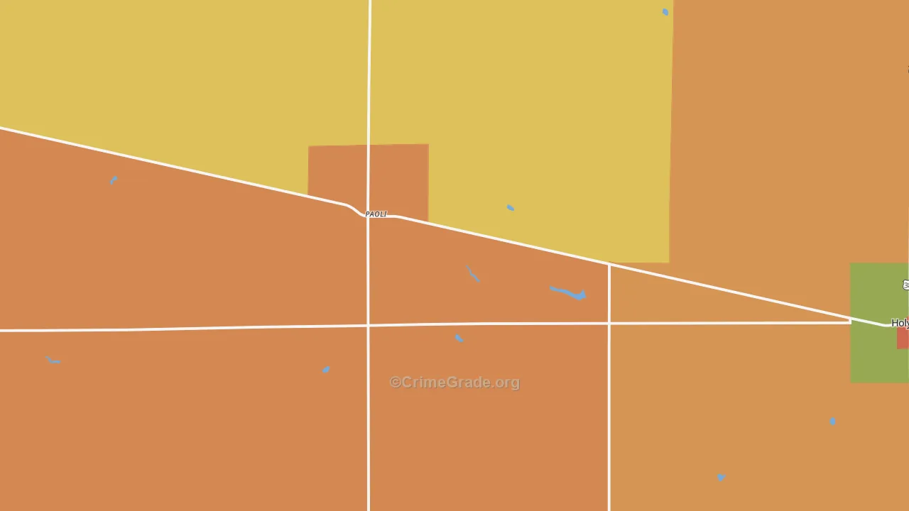 Paoli, CO Map of Drug-Related Crime Rates