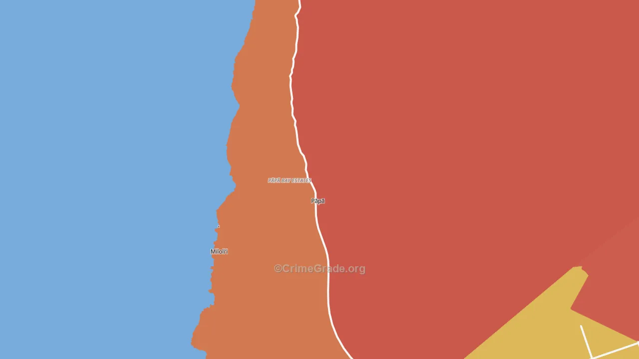Papa, HI Map of Drug-Related Crime Rates