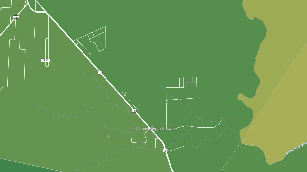 Papalote, TX Map of Drug-Related Crime Rates