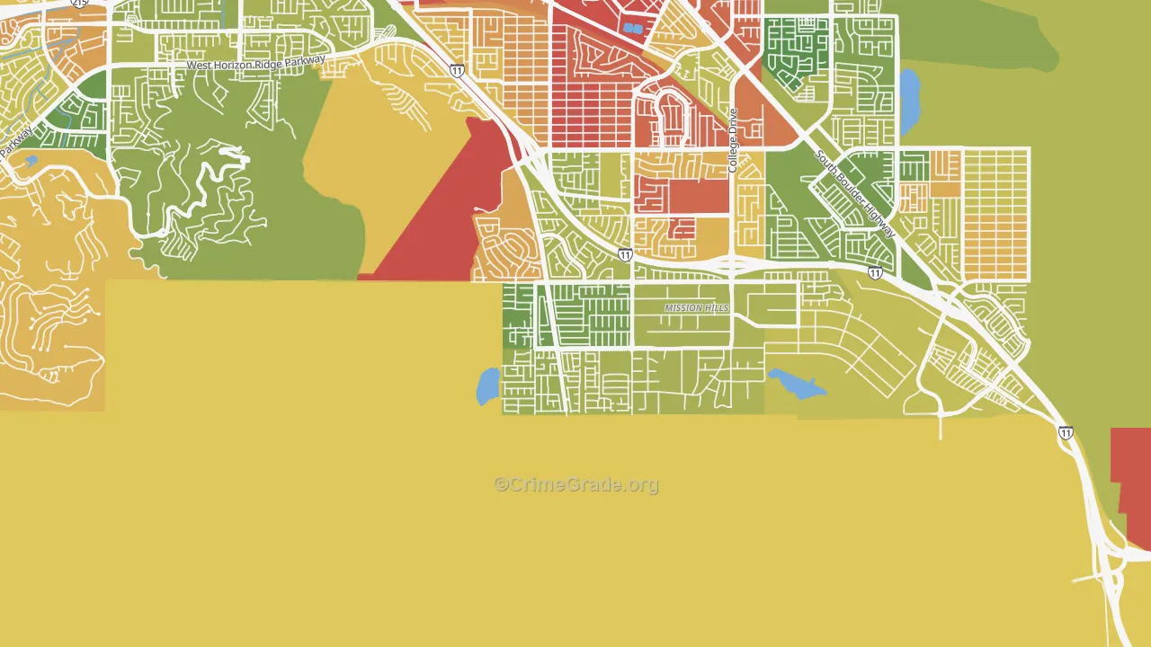 Paradise Hills, Henderson, NV Map of Drug-Related Crime Rates