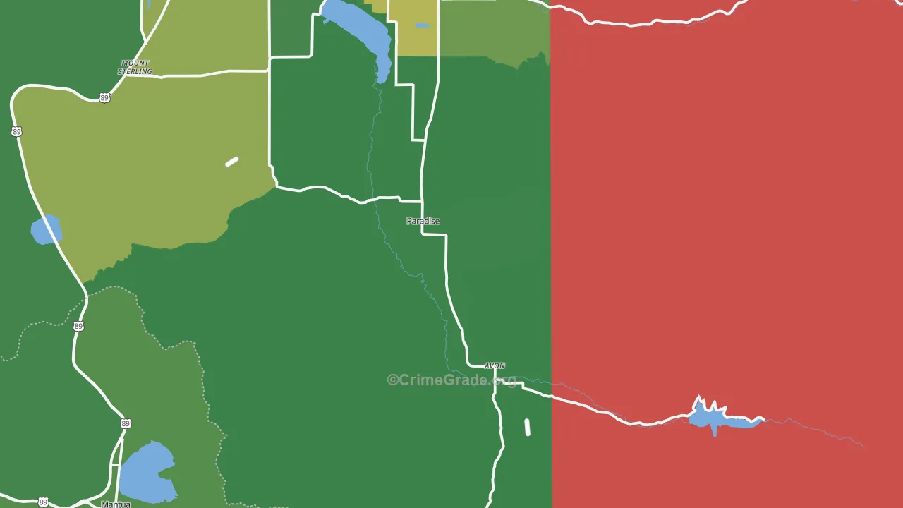 Paradise, UT Map of Drug-Related Crime Rates