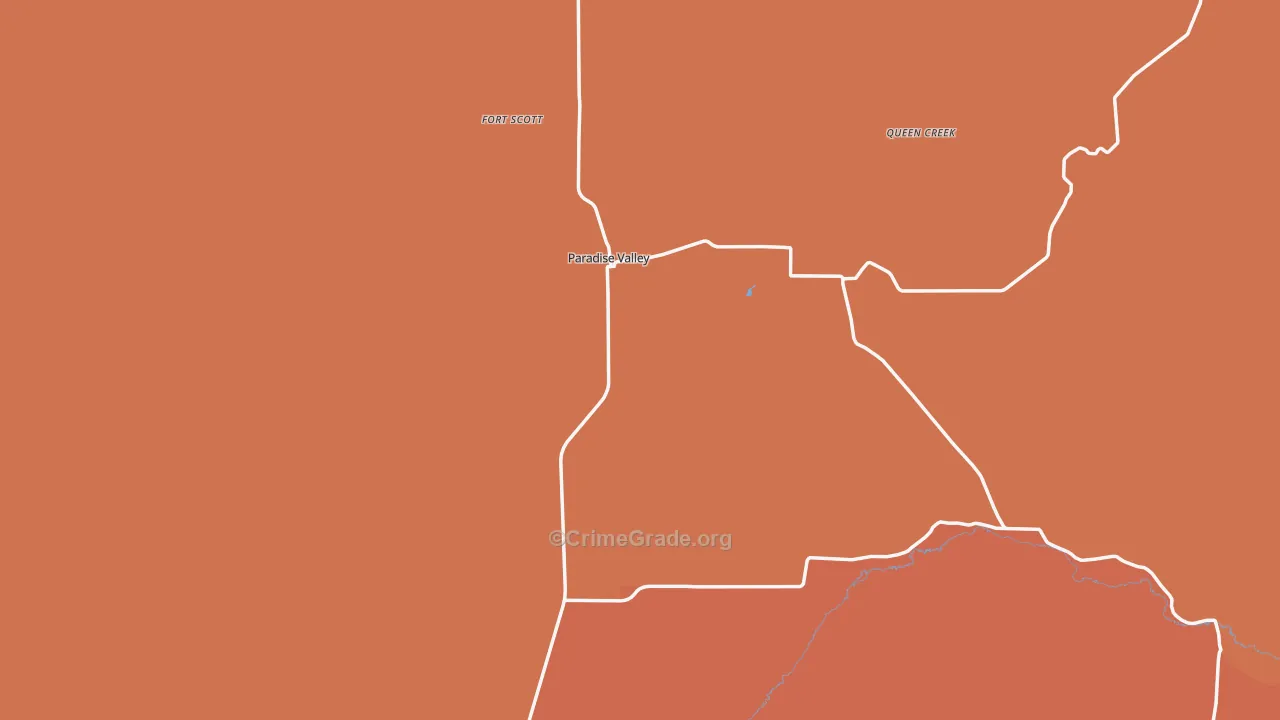 Paradise Valley, NV Map of Drug-Related Crime Rates