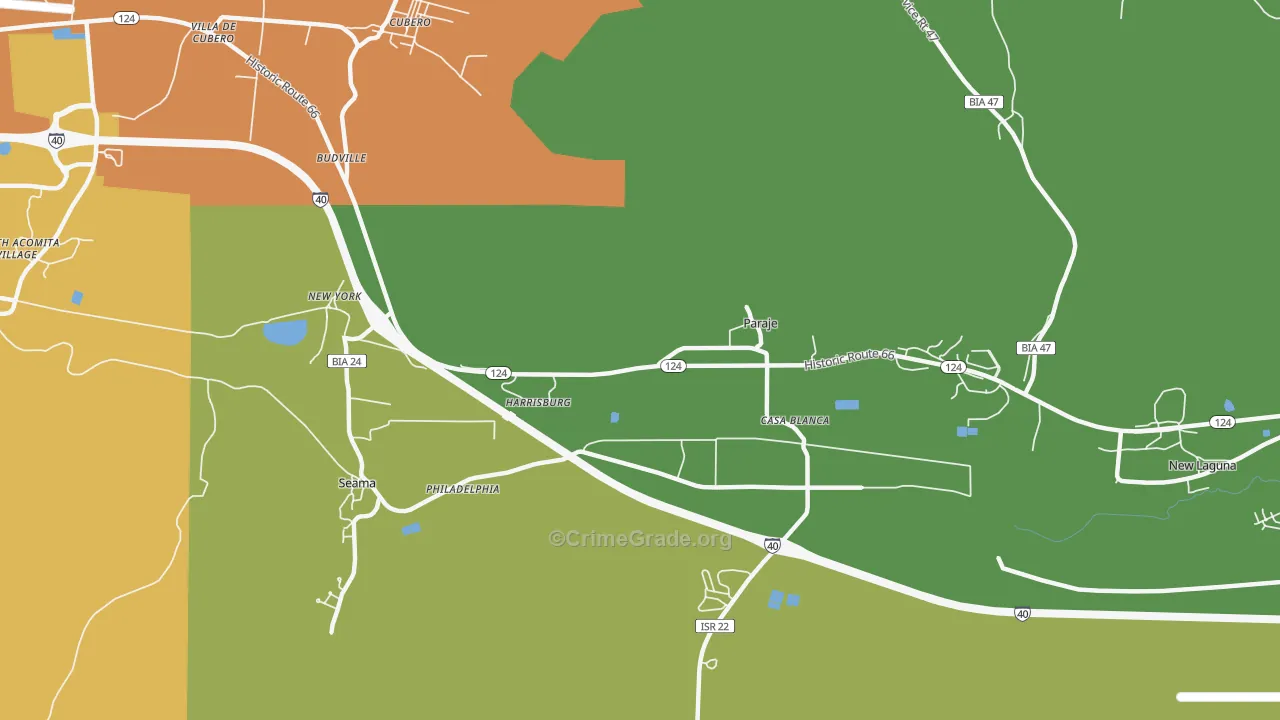 Paraje, NM Map of Drug-Related Crime Rates