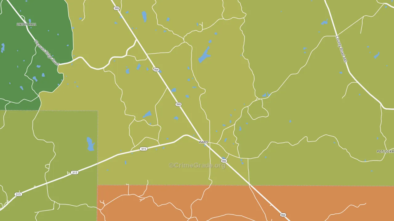 Paris, MS Map of Drug-Related Crime Rates