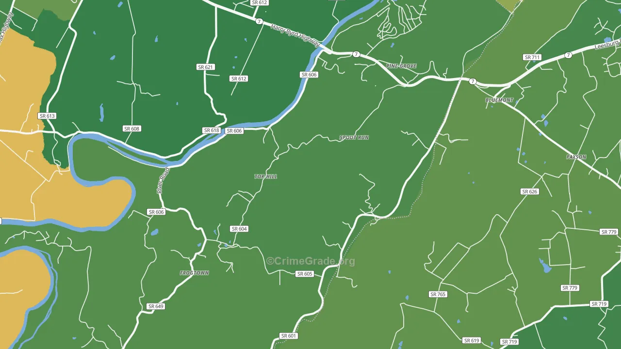 Paris, VA Map of Drug-Related Crime Rates
