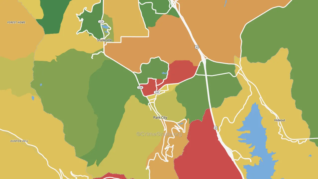 Park City, UT Map of Drug-Related Crime Rates