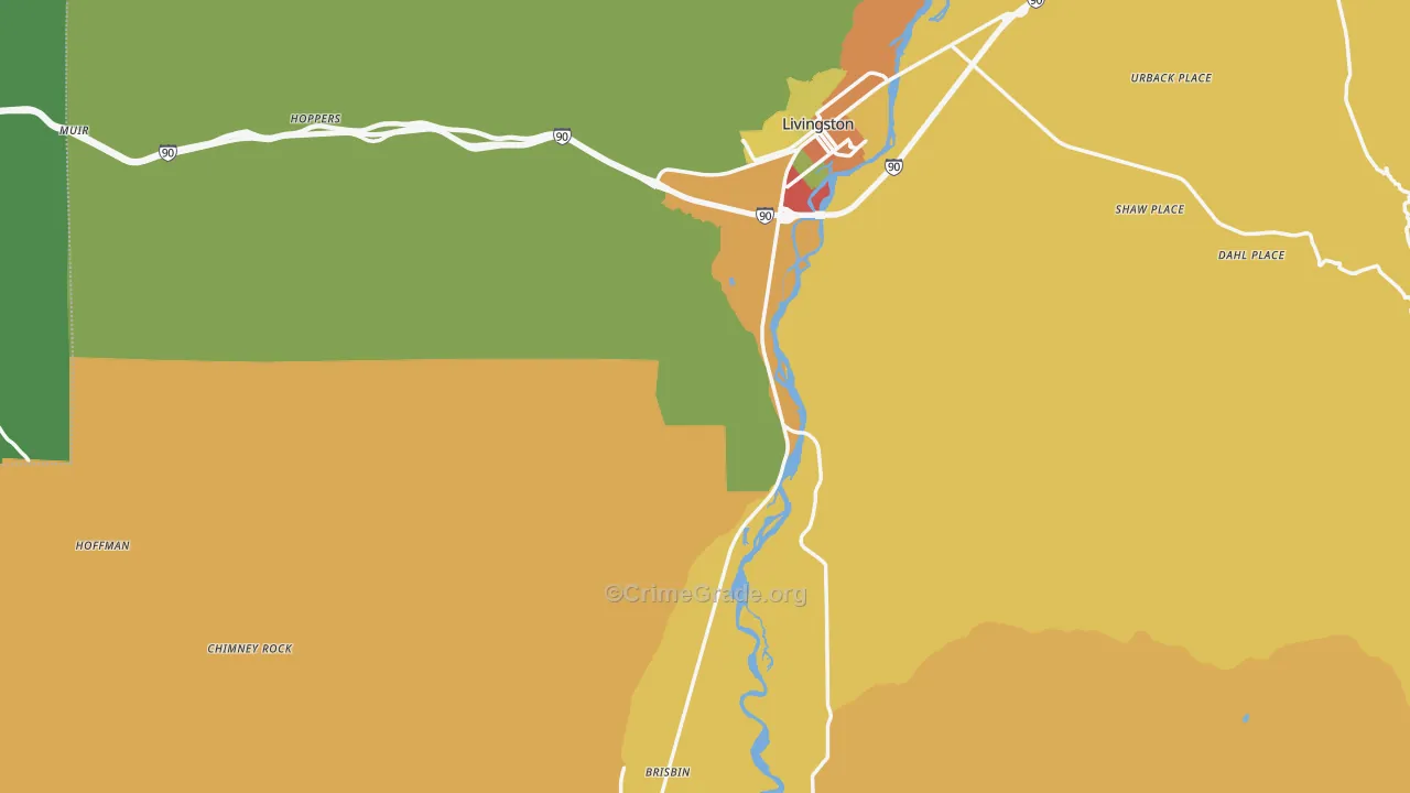 Park County, MT Map of Drug-Related Crime Rates