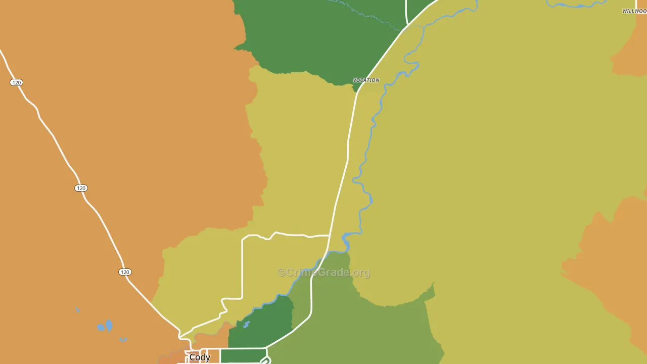 Park County, WY Map of Drug-Related Crime Rates