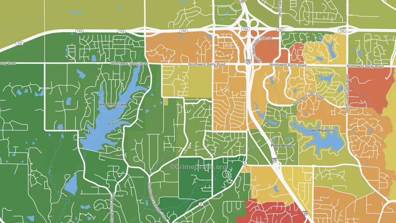 Park Forest, Kansas City, MO Map of Drug-Related Crime Rates
